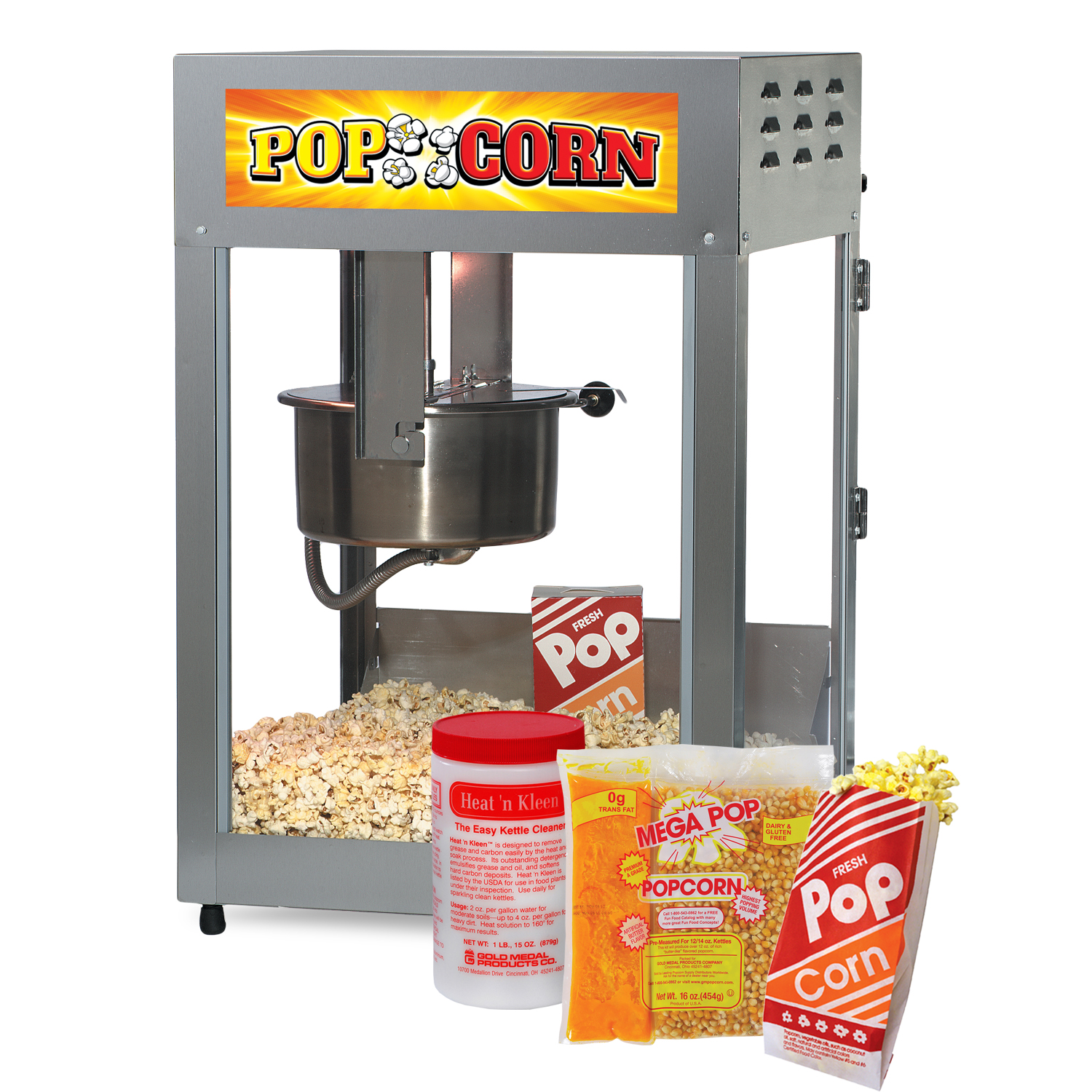 Mobile Gas Popcorn Making Machine, Capacity: 500 Gm/Batch